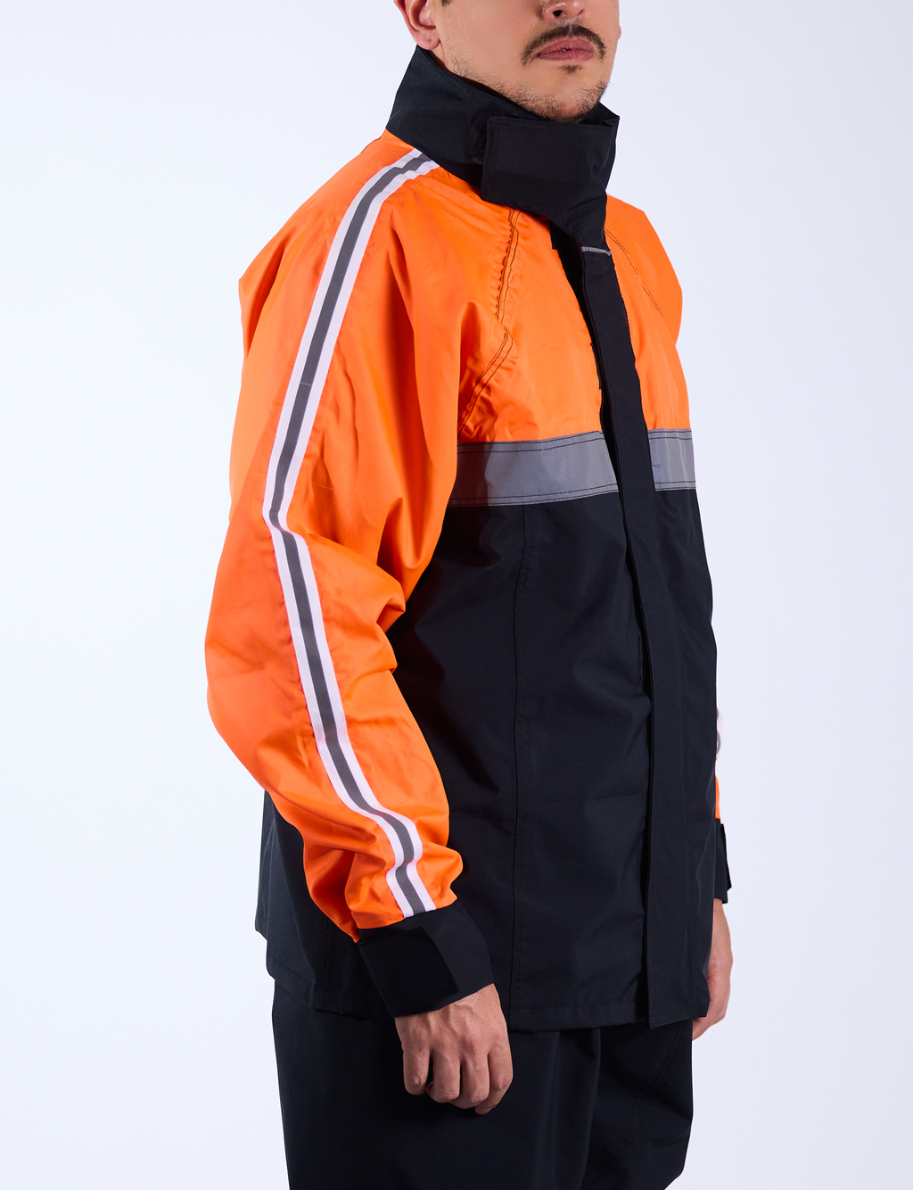 Chaqueta motociclista alta visibilidad