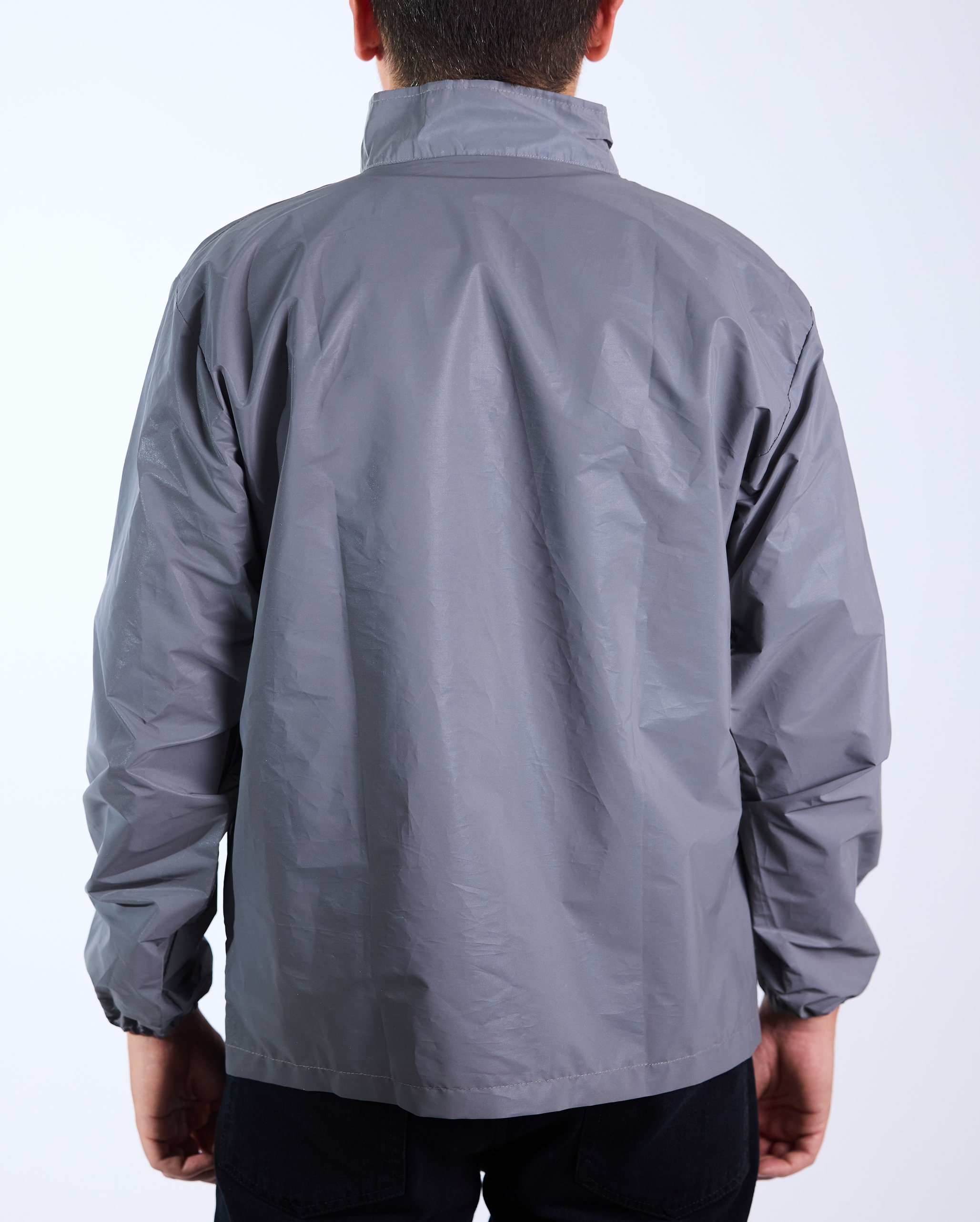 Chaqueta reflectiva cuello alto para motociclista