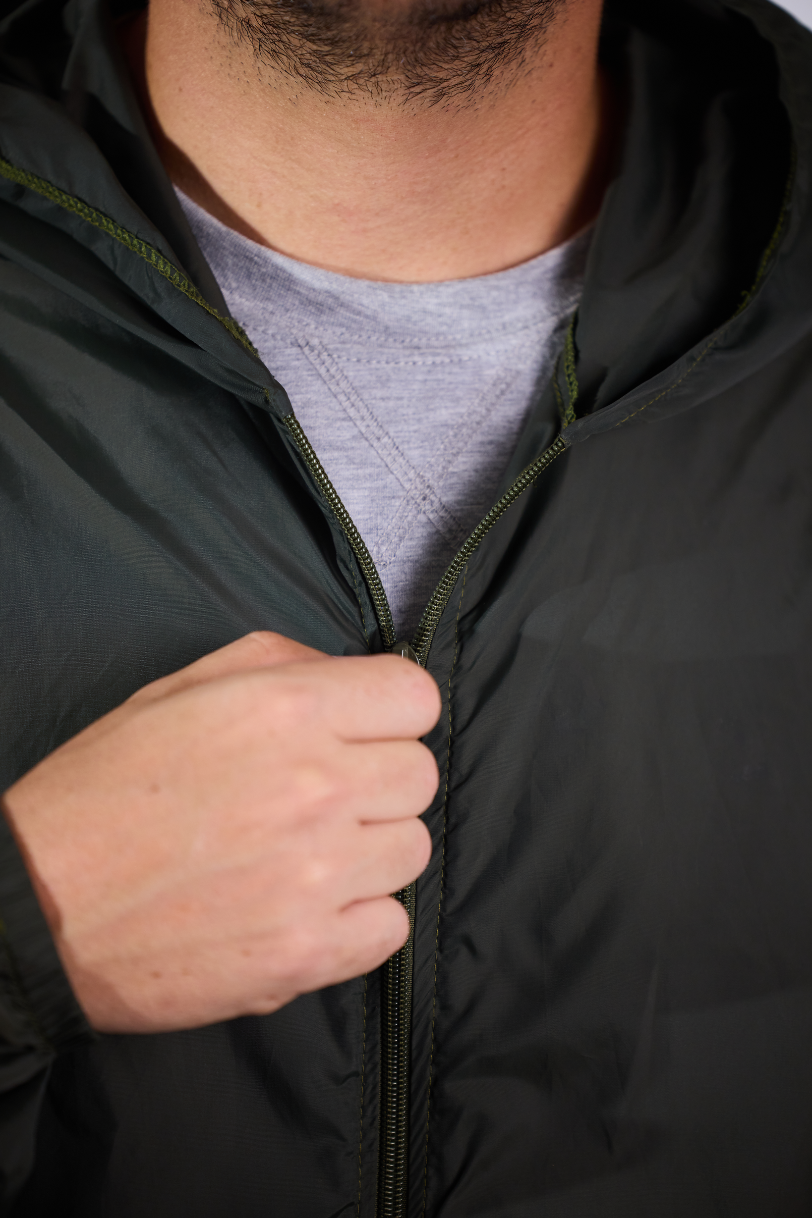 Chaqueta rompeviento semi impermeable liviana