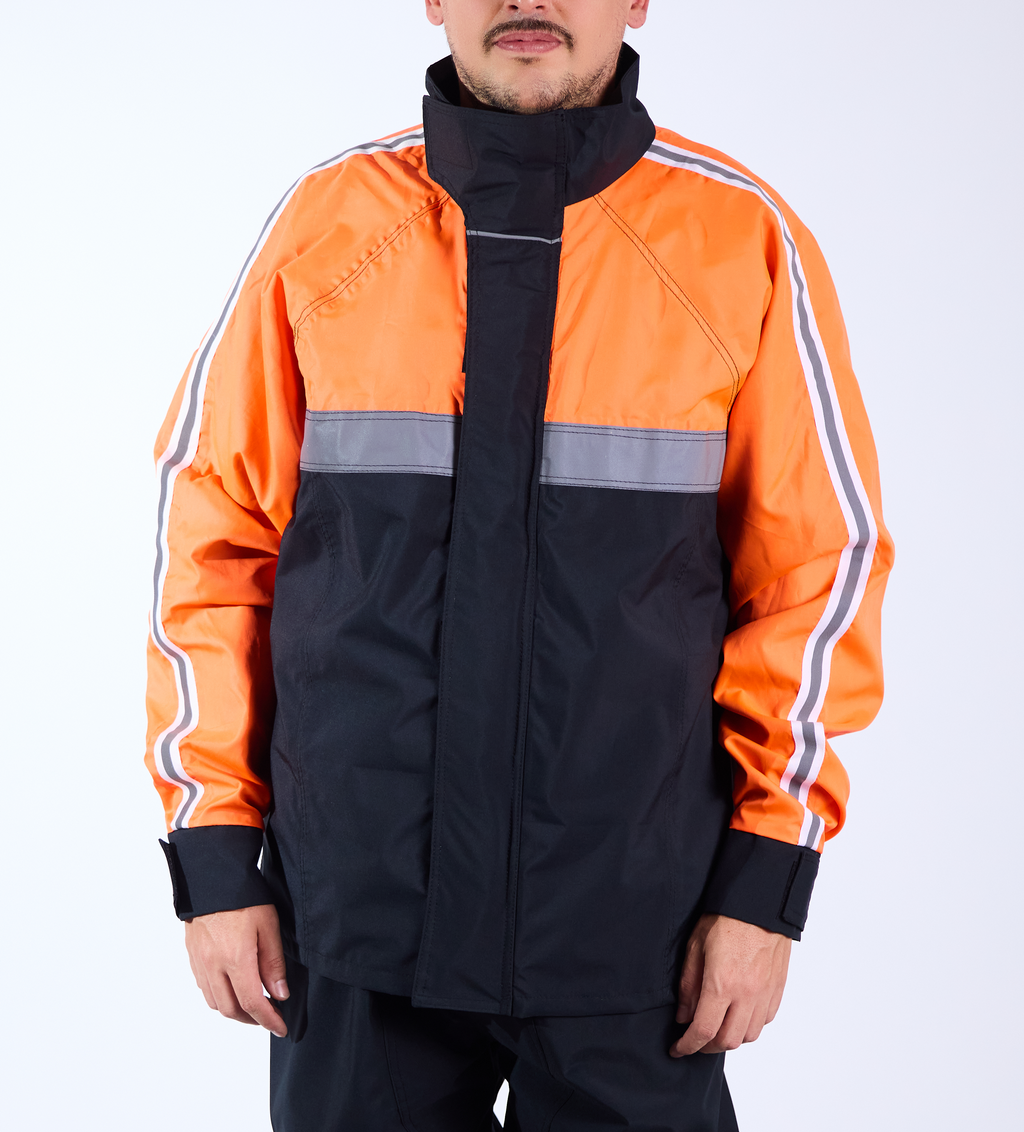 Chaqueta motociclista alta visibilidad